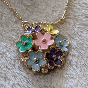 Betsey Johnson Gold & Floral Necklace (NWT)